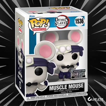 Funko Pop Store Exclusives 4-Pack — Pokemon Aipom Flocked, Muscle Mouse, Soba Mask & Yahaba Glow-in-the-Dark — back view