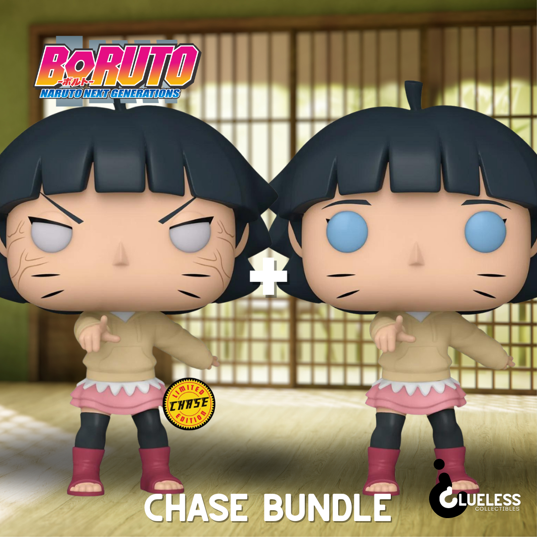 Naruto Shippuden Funko Pop 3-Pack — Might Guy, Himawari Uzumaki & Kawaki — back view