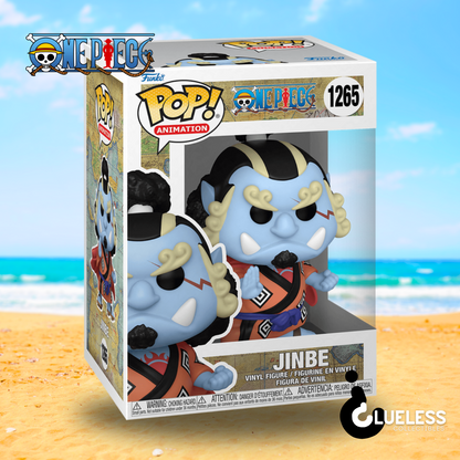 One Piece Funko Pop 3-Pack — Whitebeard, Jinbe & Red Hawk Luffy — back view