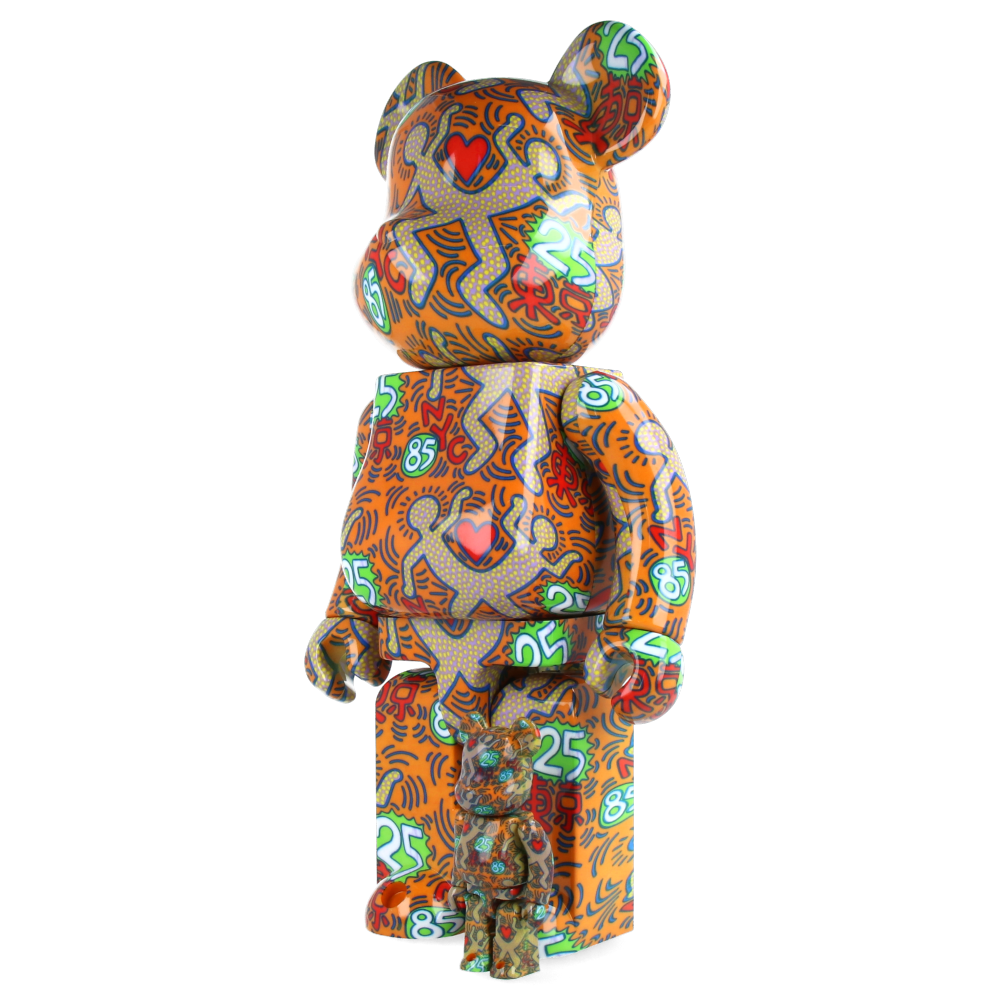 400% + 100% Bearbrick Keith Haring Special BWWT — back view