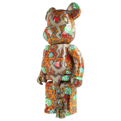 400% + 100% Bearbrick Keith Haring Special BWWT