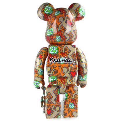 400% + 100% Bearbrick Keith Haring Special BWWT