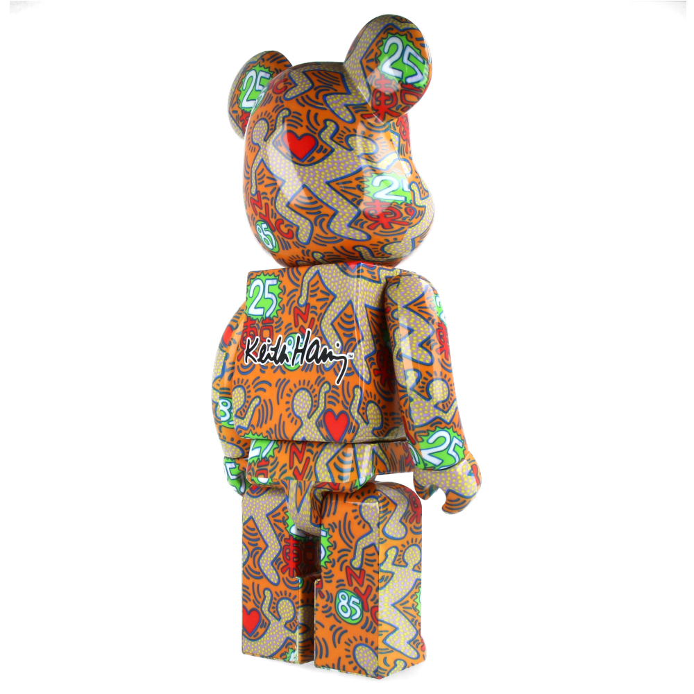 400% + 100% Bearbrick Keith Haring Special BWWT — scale reference