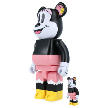 400% + 100% Bearbrick Box Lunch Minnie Mouse