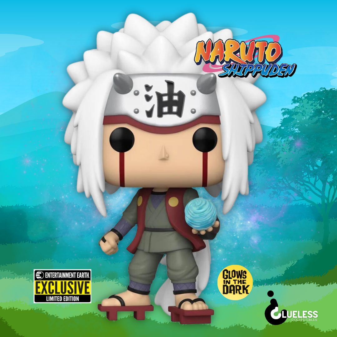 Jiraiya with Rasengan Glow-in-the-Dark Funko Pop - Entertainment Earth Exclusive — back view