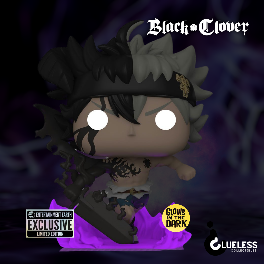 Black Asta Glow-in-the-Dark Funko Pop - Entertainment Earth Exclusive — side view