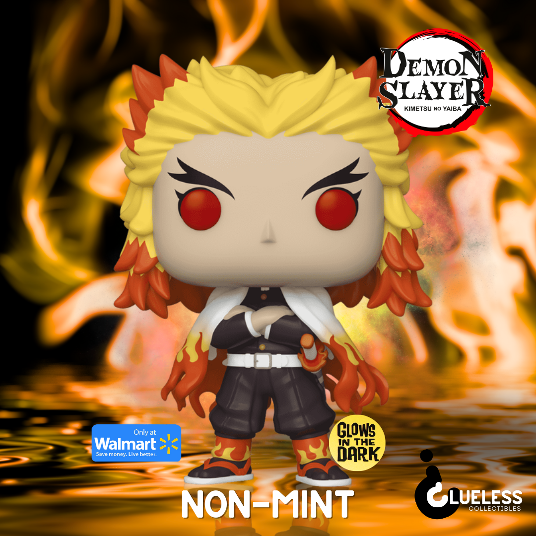 [Non-Mint] Glow in the Dark Rengoku Funko Pop - Walmart Exclusive — back view