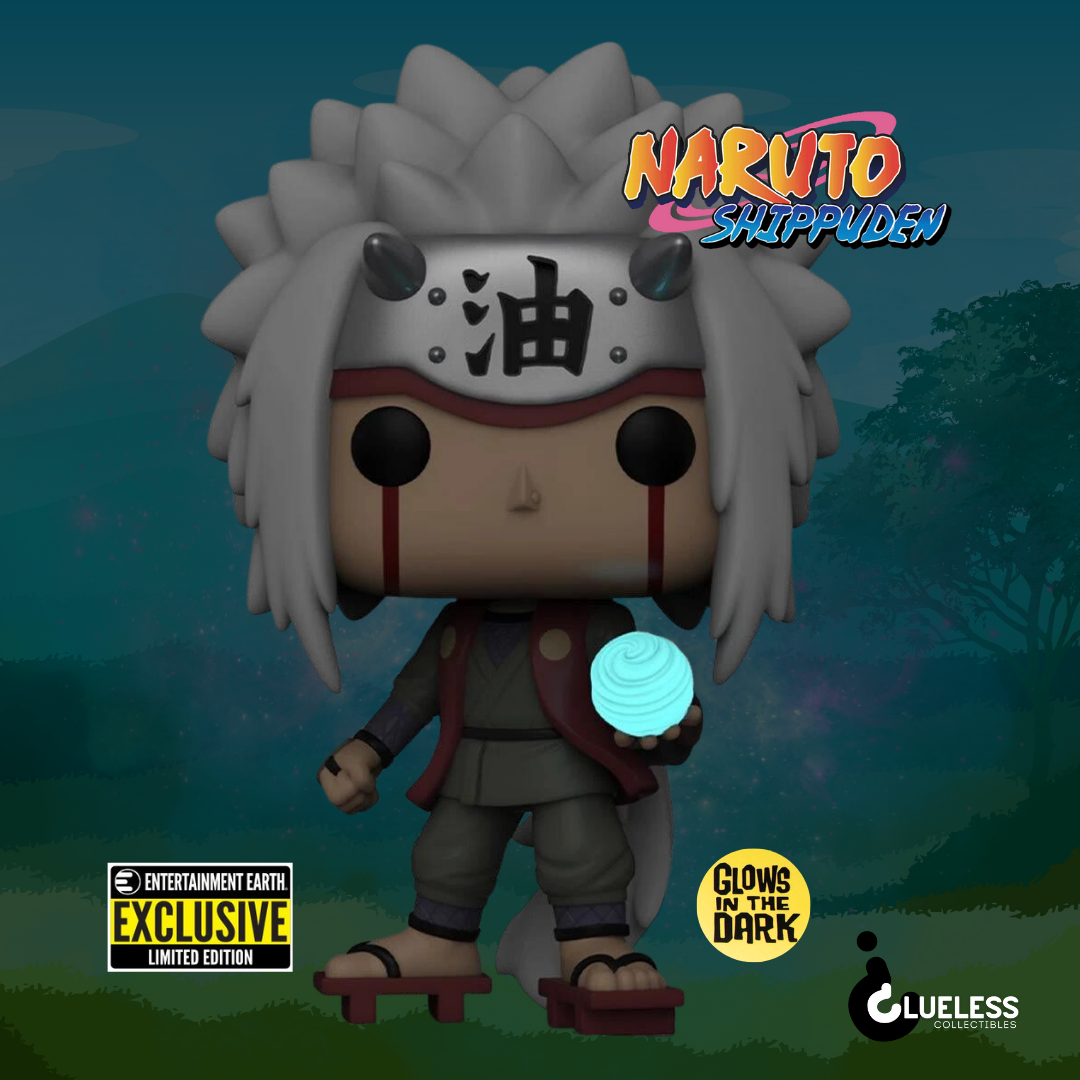 Jiraiya with Rasengan Glow-in-the-Dark Funko Pop - Entertainment Earth Exclusive — side view