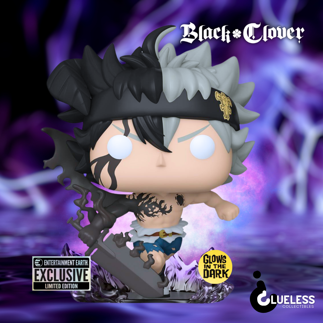 Black Asta Glow-in-the-Dark Funko Pop - Entertainment Earth Exclusive — back view