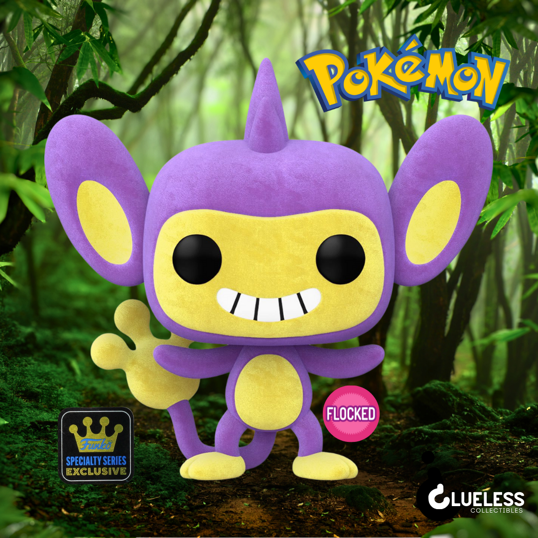 Aipom Flocked Funko Pop - Specialty Series — back view