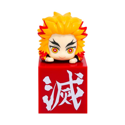 Demon Slayer Prize Figure 2-Pack — Q Posket Zenitsu + Hikkake Rengoku — back view