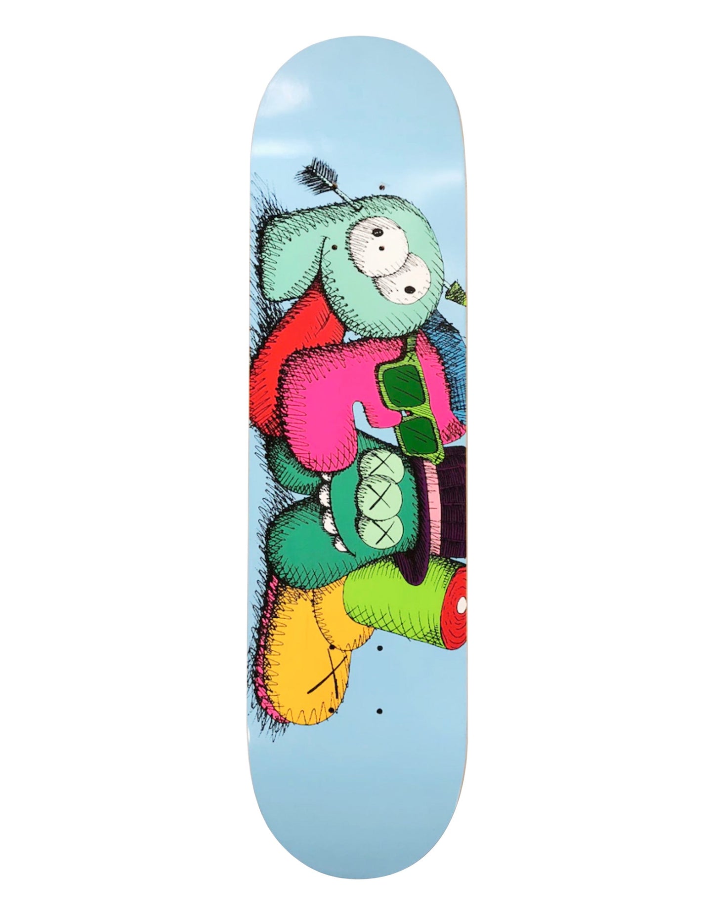 KAWS - 'Real' Blue Skateboard Deck, 2007