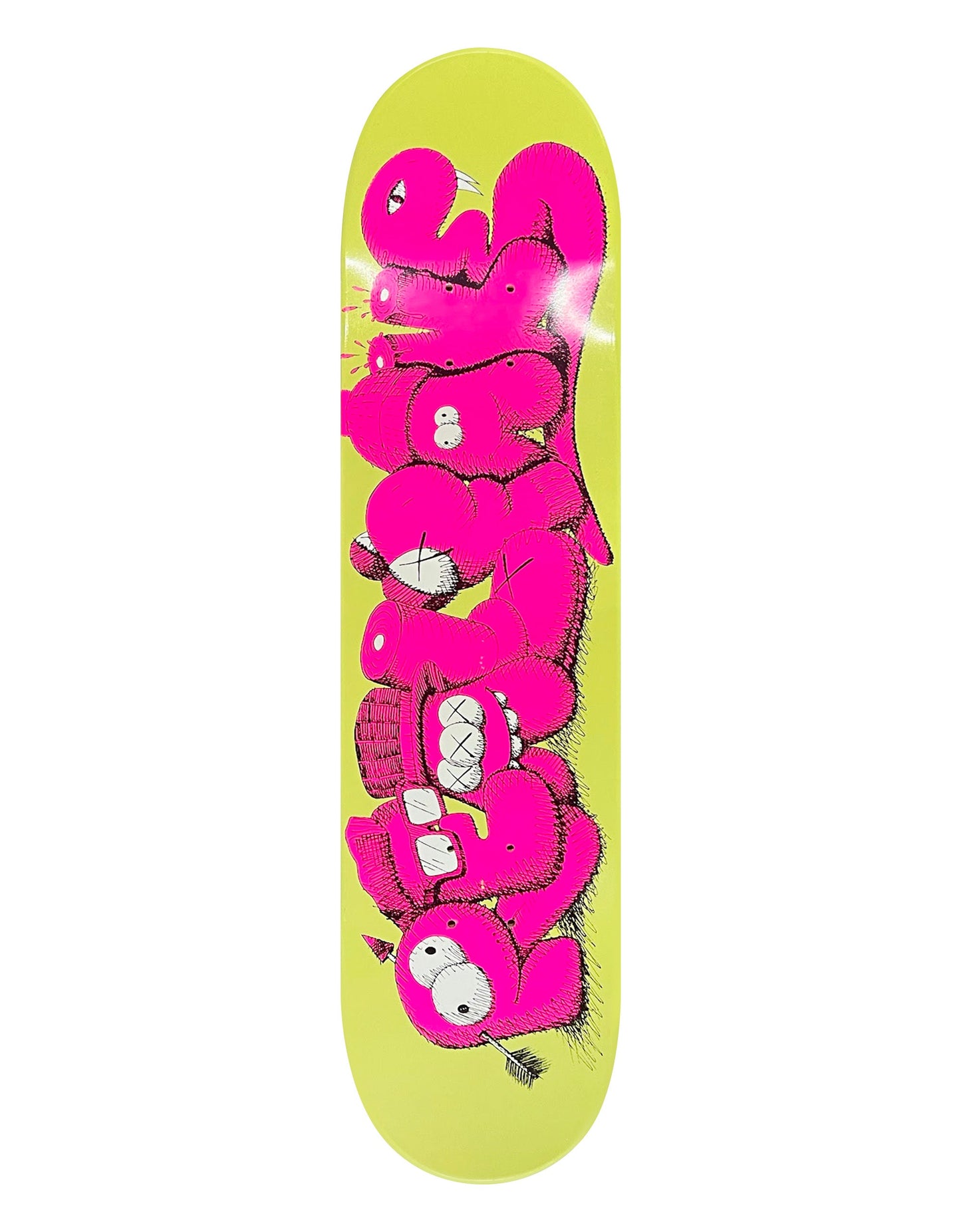 KAWS - 'Fake' Yellow Skateboard Deck, 2007