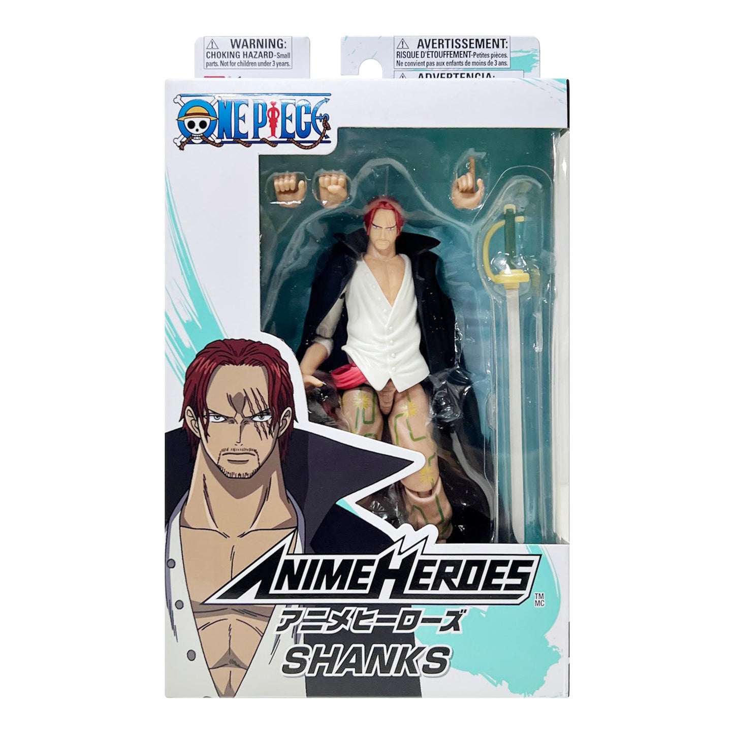 BandaI: Anime Heroes - One Piece - Shanks 6.5' Tall Action Figure