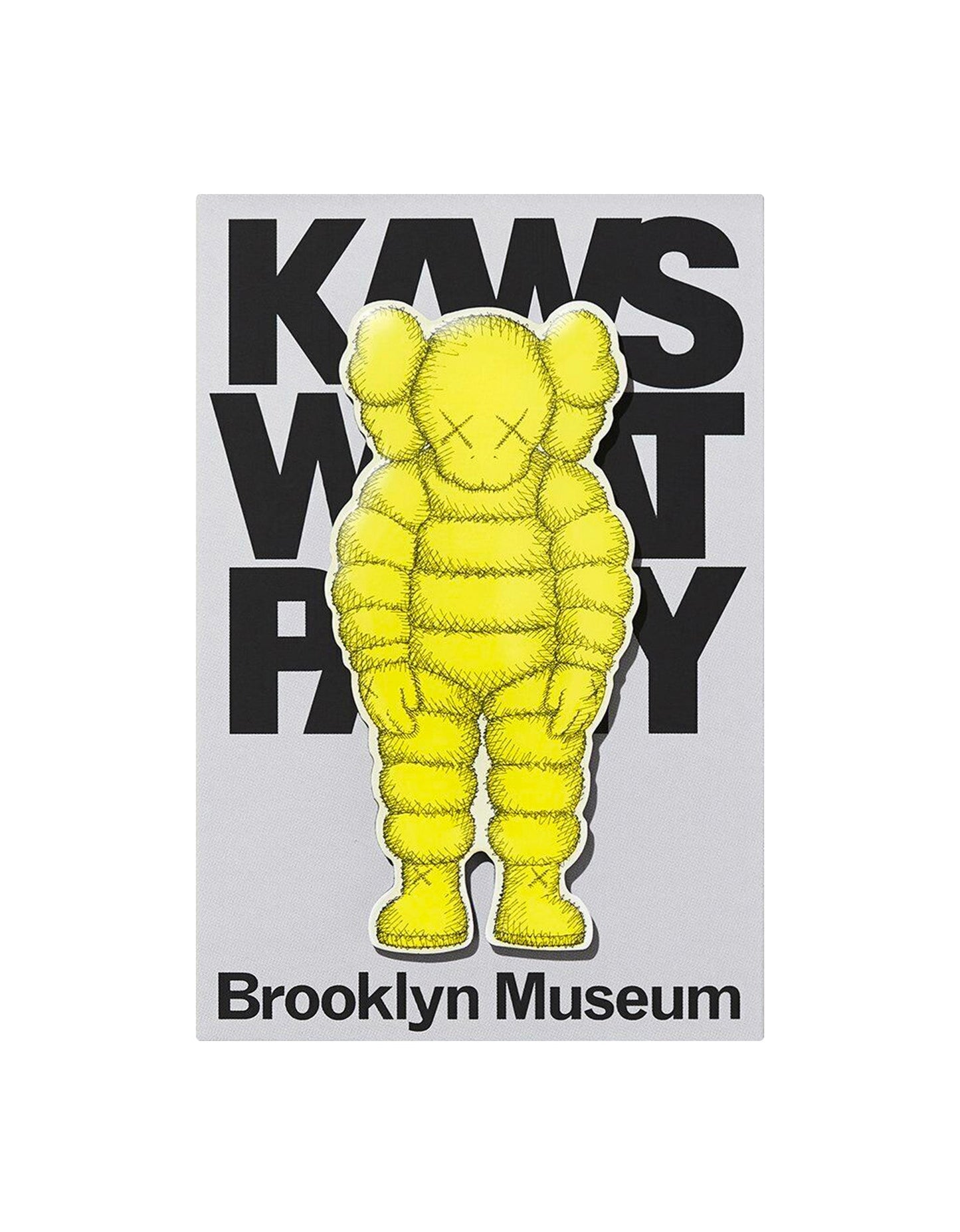 KAWS Brooklyn Museum WHAT PARTY Magnet 3-Pack — Space, Separated & Chum Yellow — side view