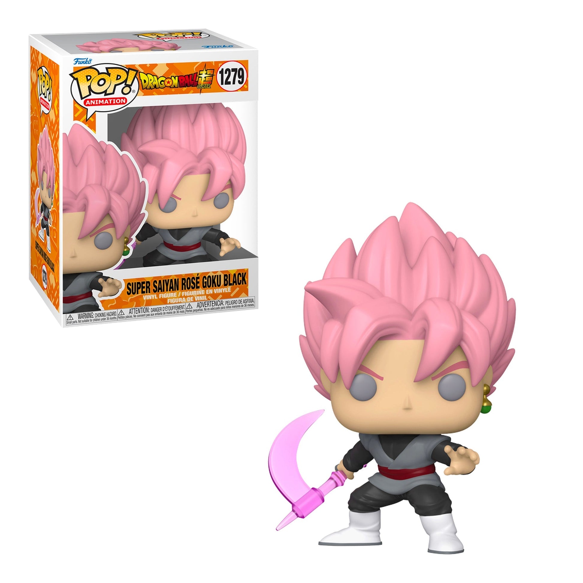 Dragon Ball Super Funko Pop 3-Pack — Kale, Shin & Super Saiyan Rose Goku Black — side view