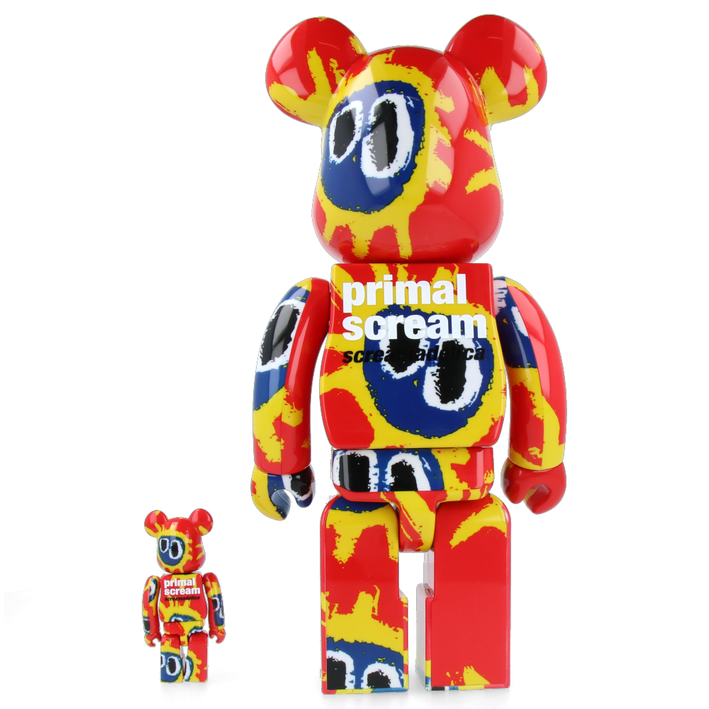 400% + 100% Bearbrick Primal Scream - Screamadelica — scale reference