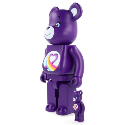 400% + 100% Bearbrick Rainbow Heart Bear