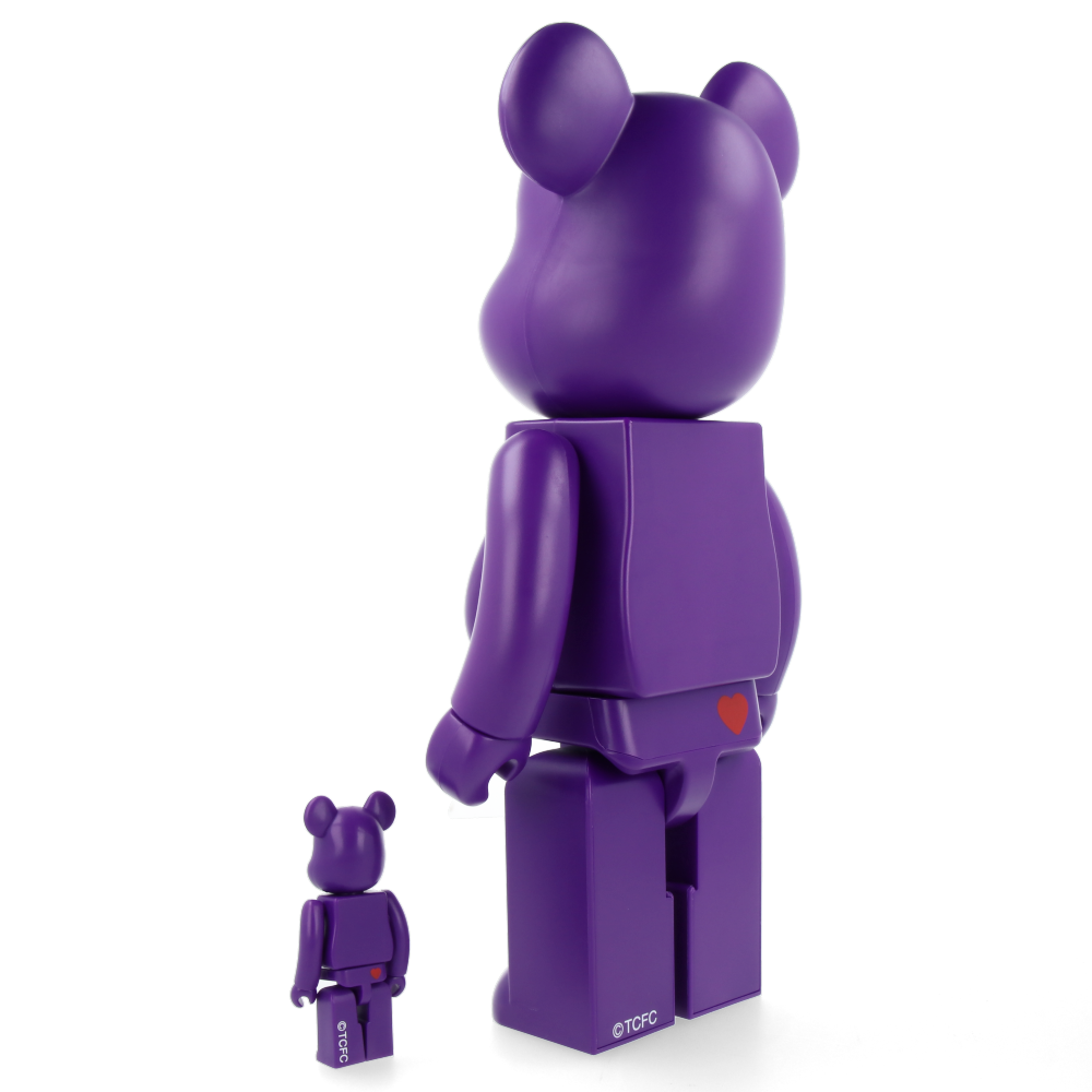 400% + 100% Bearbrick Rainbow Heart Bear