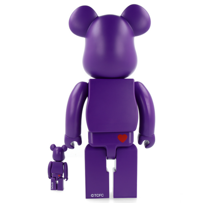 400% + 100% Bearbrick Rainbow Heart Bear