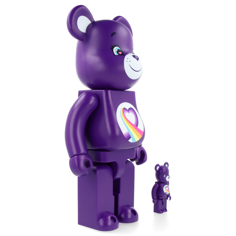 400% + 100% Bearbrick Rainbow Heart Bear