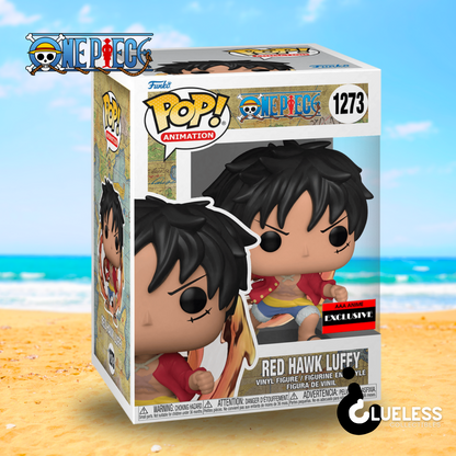 One Piece Funko Pop 3-Pack — Whitebeard, Jinbe & Red Hawk Luffy — side view