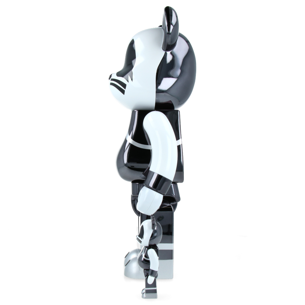 100% & 400% Bearbrick Kiss Catman Chrome Ver. — detail