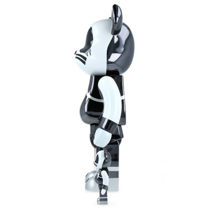 100% & 400% Bearbrick Kiss Catman Chrome Ver.