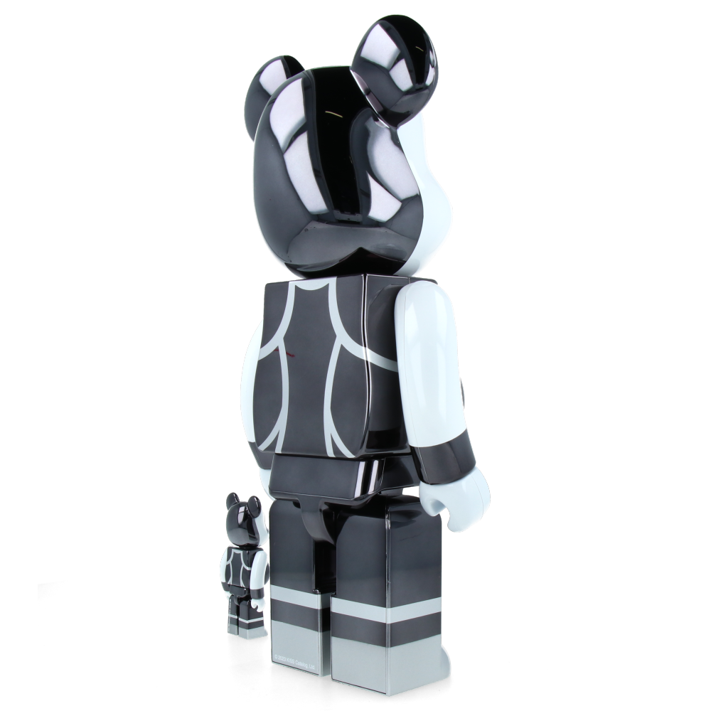 100% & 400% Bearbrick Kiss Catman Chrome Ver.