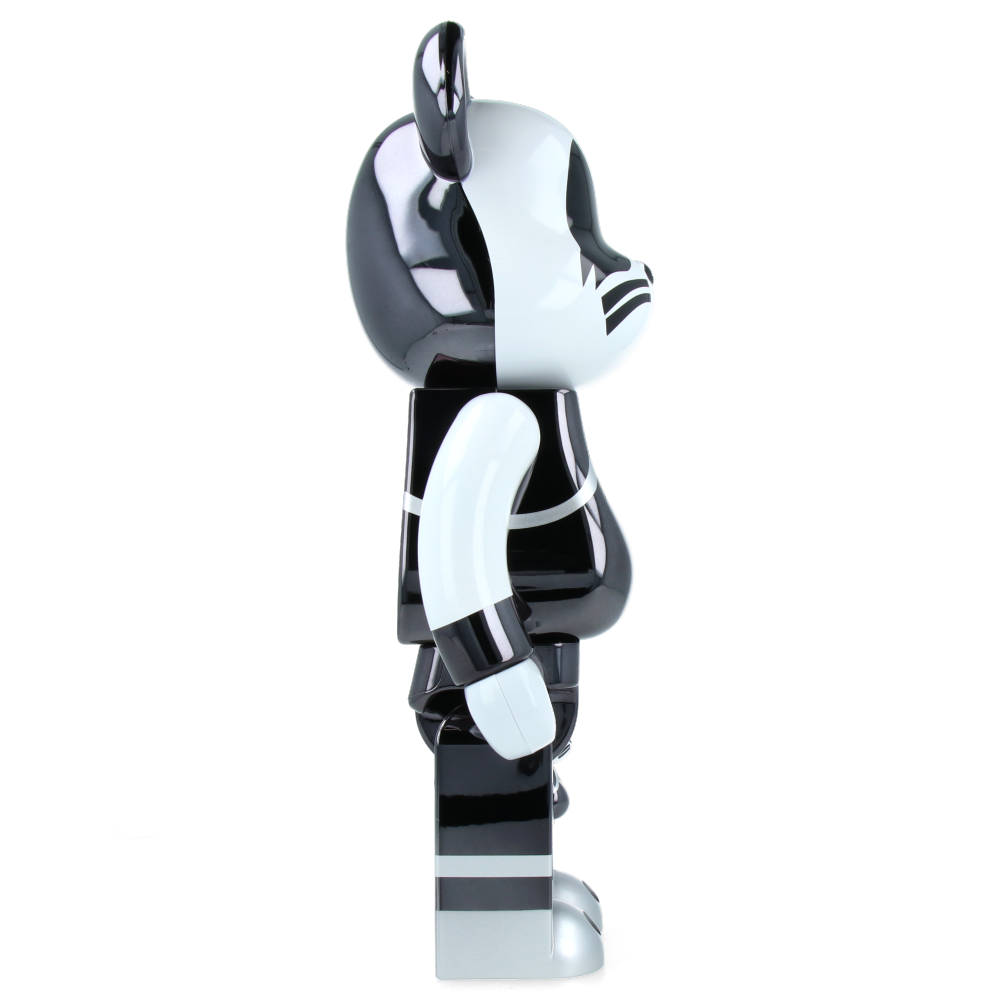 100% & 400% Bearbrick Kiss Catman Chrome Ver. — back view