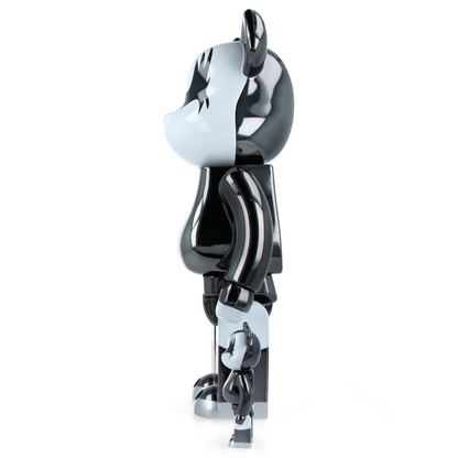 400% + 100% Bearbrick Kiss Demon chrome Ver.