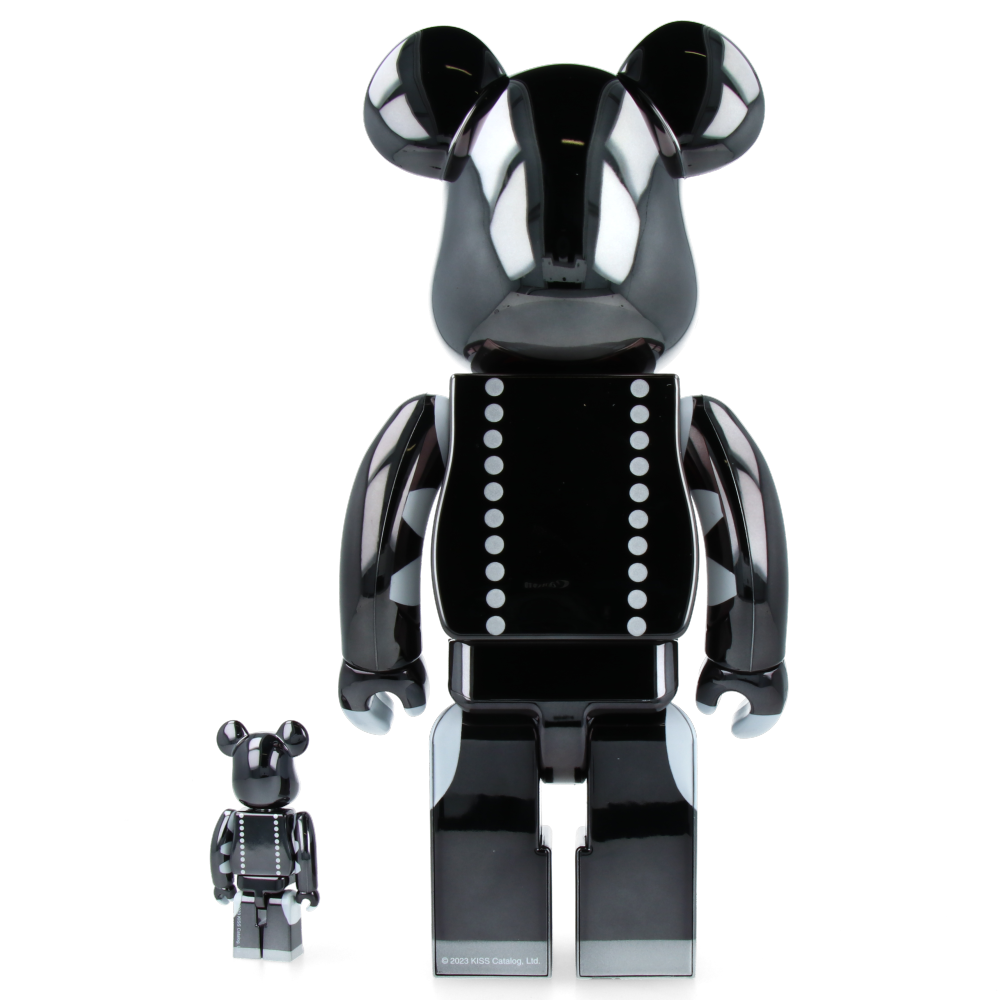 400% + 100% Bearbrick Kiss Demon chrome Ver. — packaging