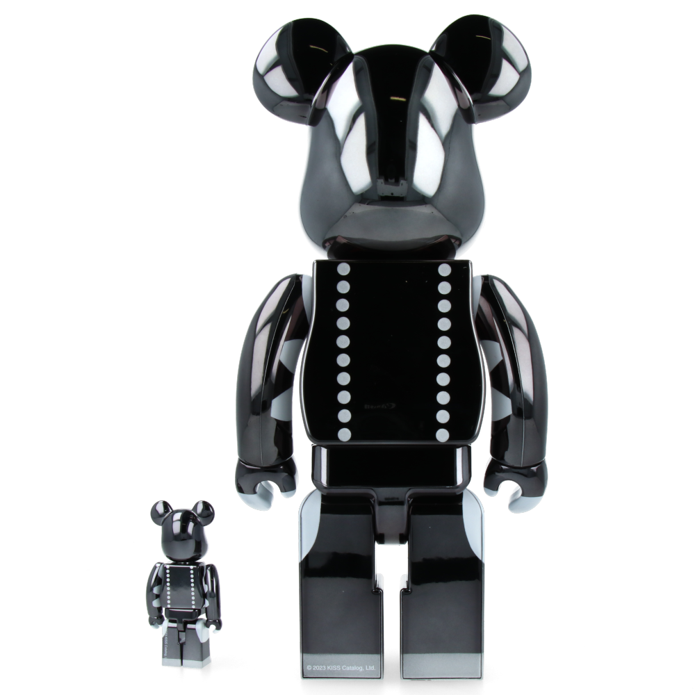 400% + 100% Bearbrick Kiss Demon chrome Ver.