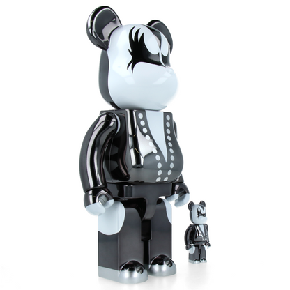 400% + 100% Bearbrick Kiss Demon chrome Ver.