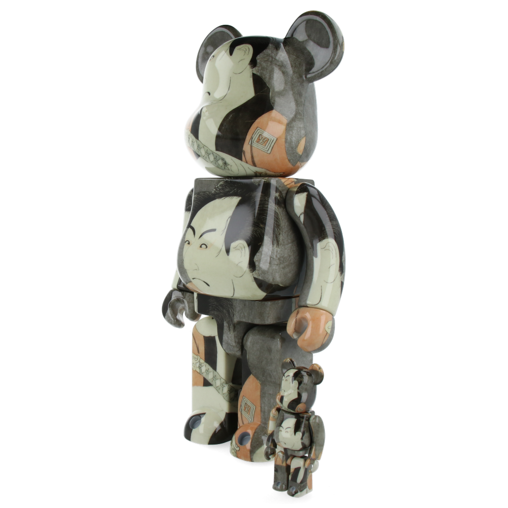 400% + 100% Bearbrick Boston Museum Toshusai Sharaku - Ichikawa Omezo Yakkoippei — back view