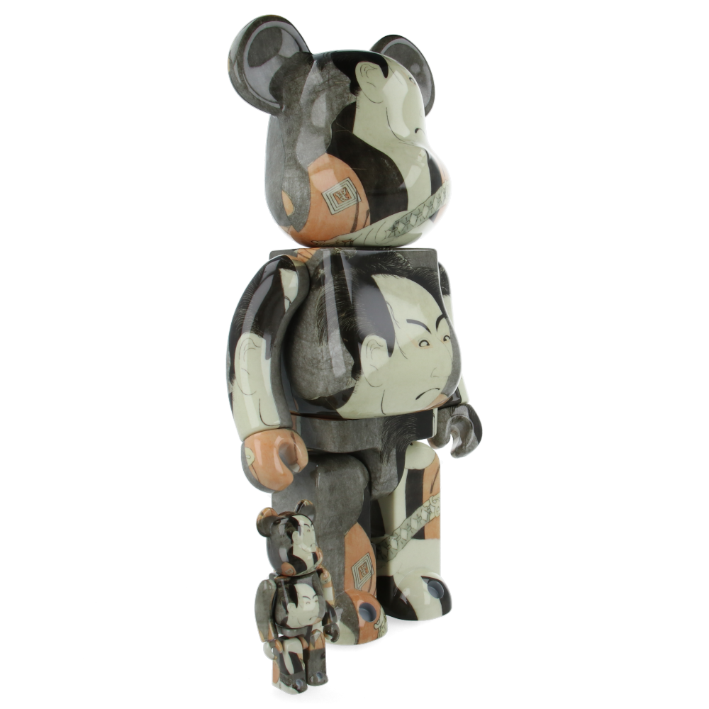 400% + 100% Bearbrick Boston Museum Toshusai Sharaku - Ichikawa Omezo Yakkoippei — back view