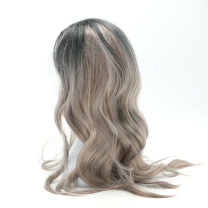 The New Brown Gold Blonde Long Wavy Wig Synthetic Curly Hair Cosplay Fashion — detail