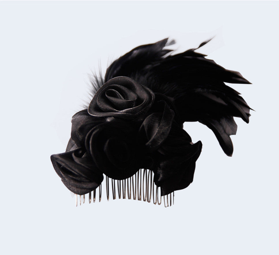 Creative Gothic Women's Flower Hair Clips — side view