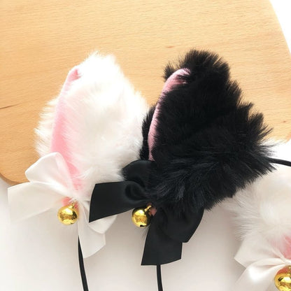 Cute Fox Ears Headdress Photo Cat Maid — back view