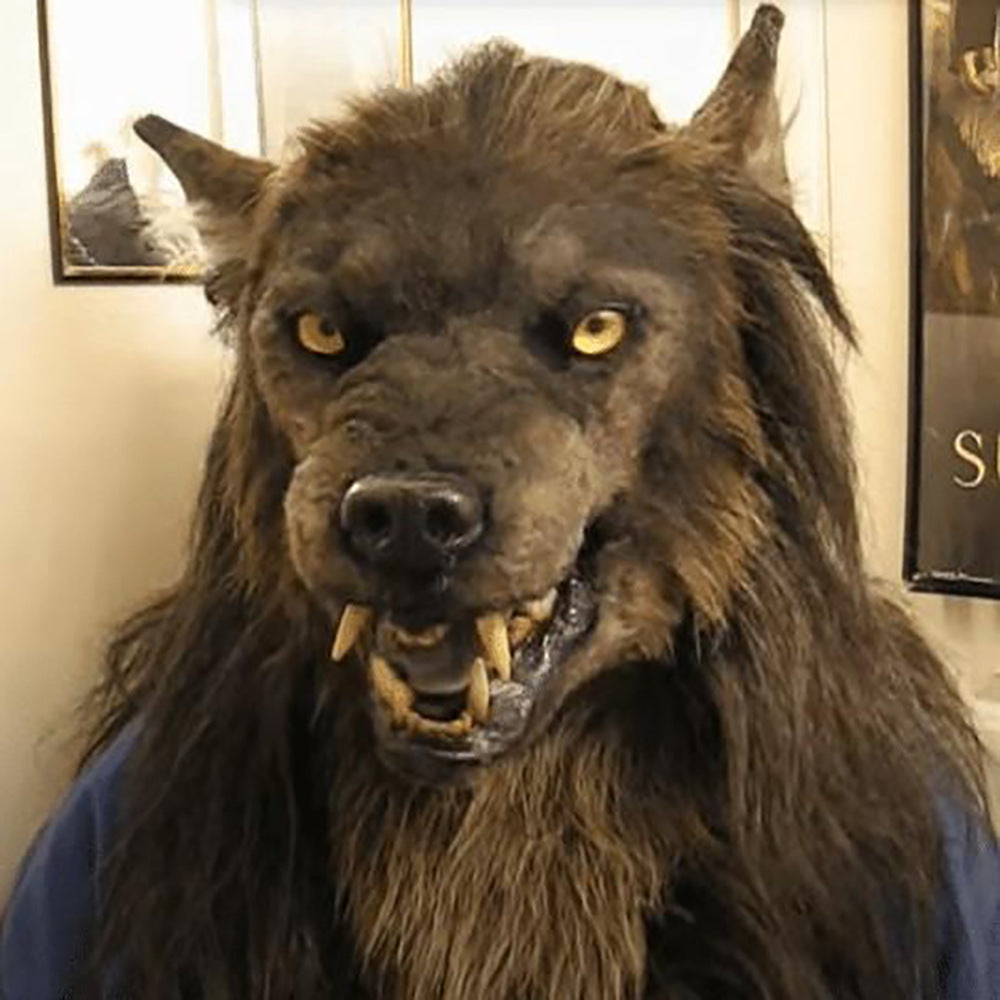 Latex Simulation Wolf Head Mask Headgear | Magic Stories