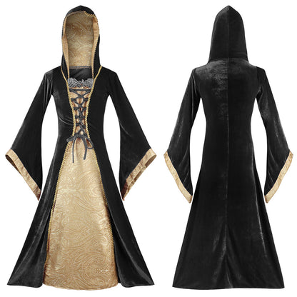 Halloween Cosplay Costume European Retro Court Gown — side view