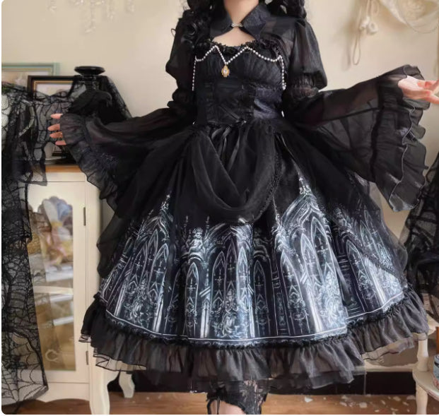 Dress Dark Goth Style Jsk Dress Summer — detail
