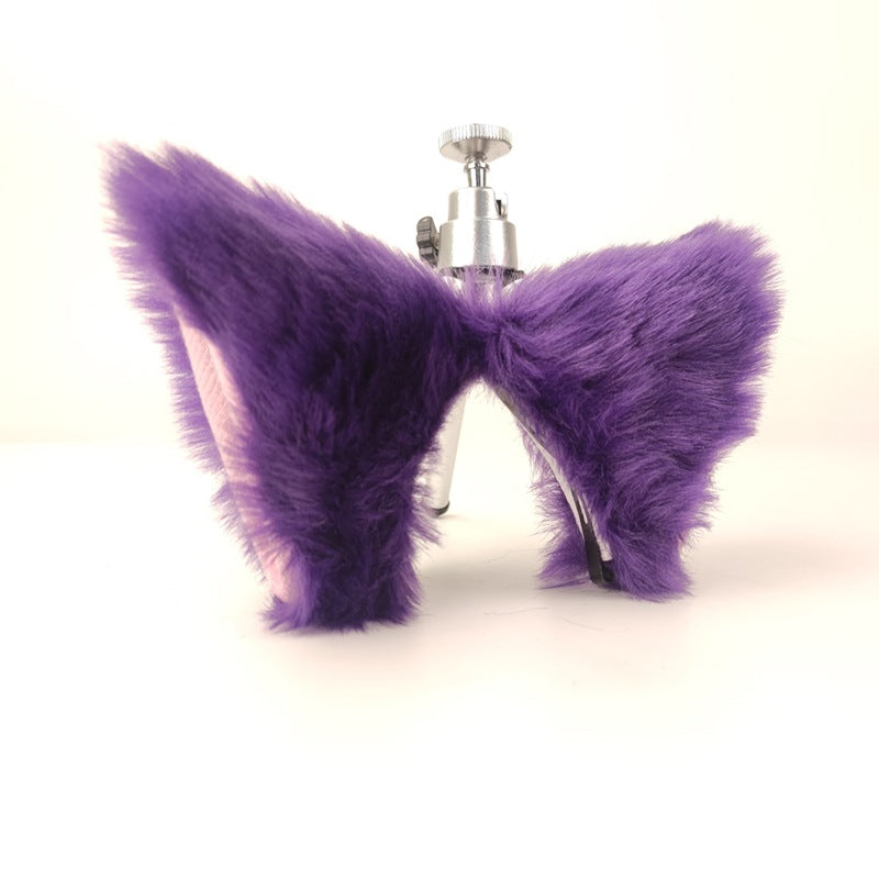 Purple Plush Cat Fox Universal Ears Cosplay | Magic Stories