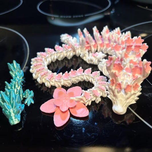 Cherry Blossom Dragon Figurine With Movable | Magic Stories