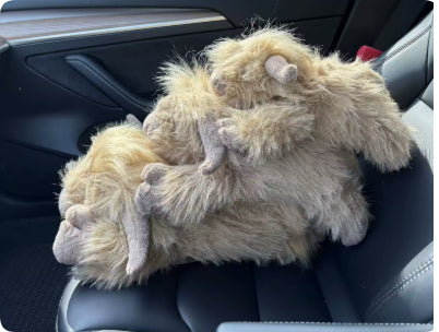 Highland Cow Pocket Plush Toy — back view