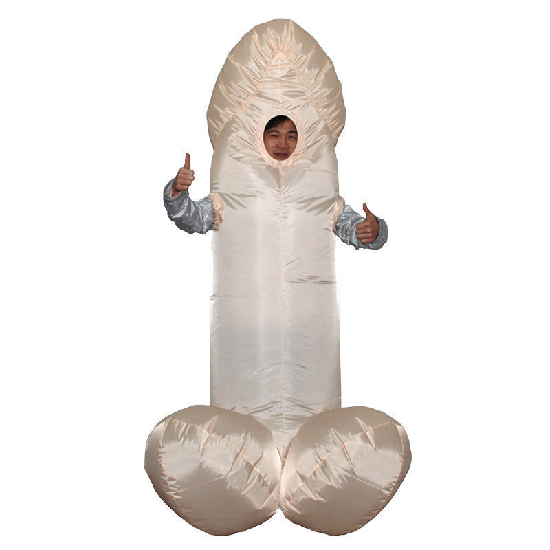 Trump on a Chair Inflatable Costume — in use