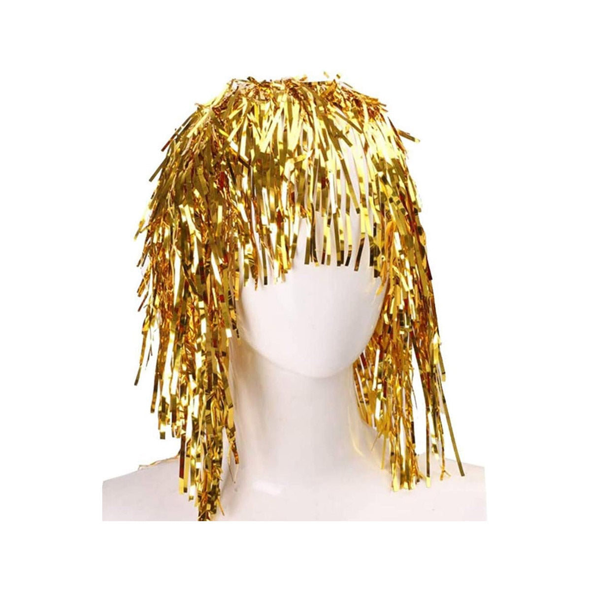 Cosplay Rain Silk Disco Masquerade Wig — back view
