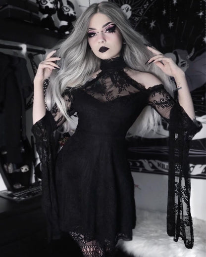 Dark Gothic Lace Panels Dress — packaging