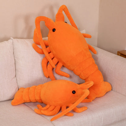 Orange Lobster Large Pillow Plush Toy Grab | Magic Stories