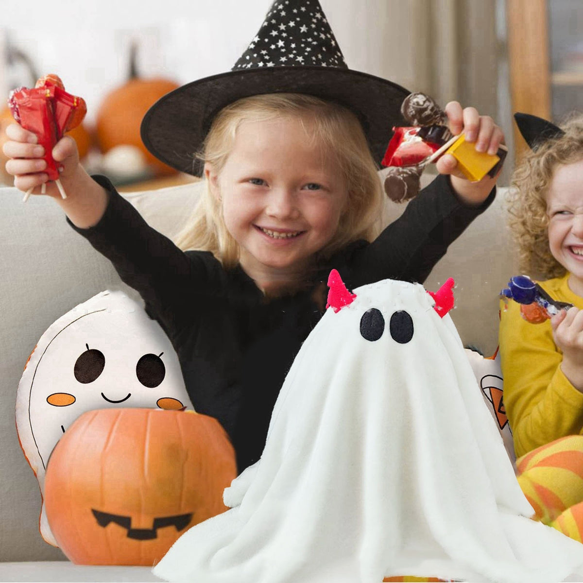 GUS THE GHOST WISH PUMPKIN GHOST Plush Toy | Magic Stories